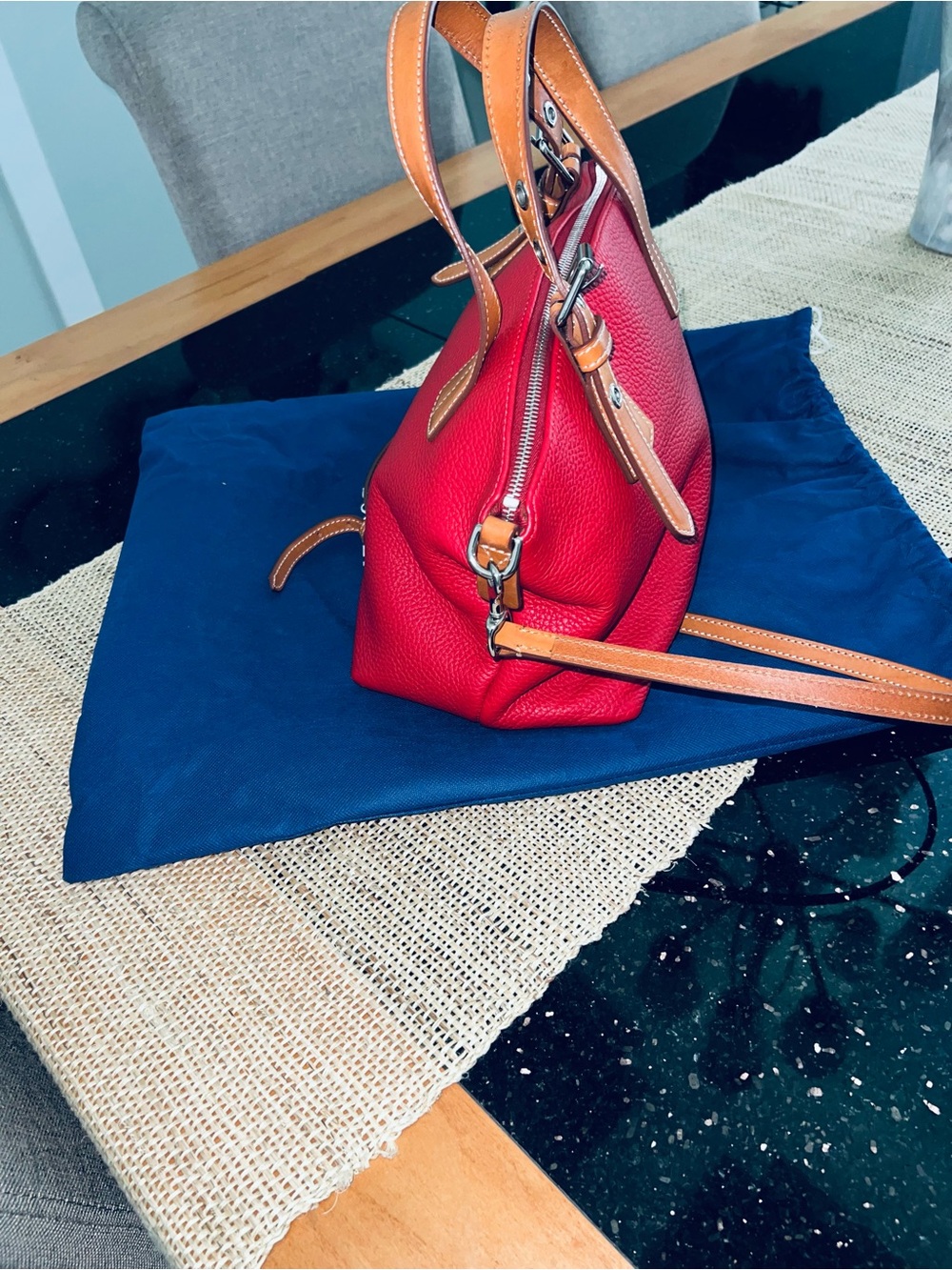 Dooney & Bourke Pebble Leather Shoulder Bag - Picture 3 of 6